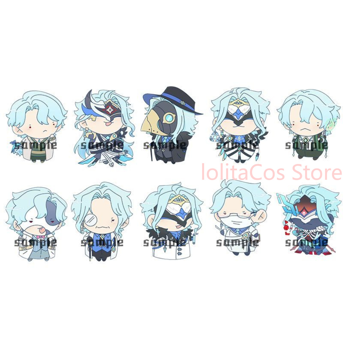 Anime Cosplay Kawaii - 10 ชิ้น Genshin Impact Il Dottore
