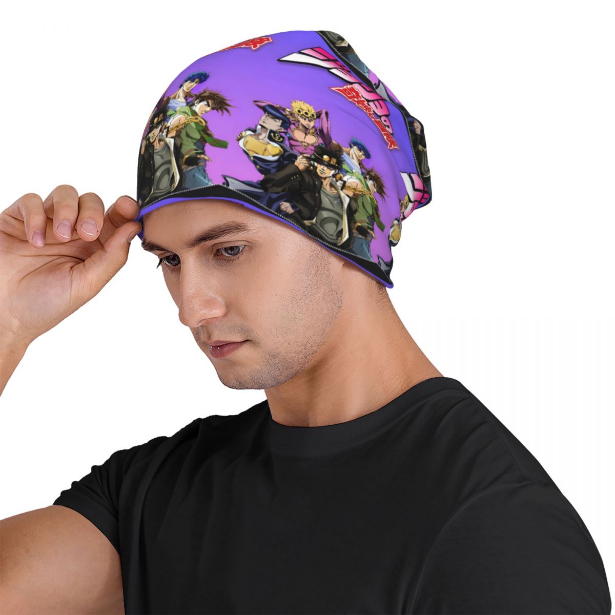 Jojo Bizarre Hat - หมวกบีนนี่การ์ตูนอนิเมะ Jojo Bizarre Adventure สำหรับผู้ใหญ่ทุกเพศ หมวกถักนิตติ้ง