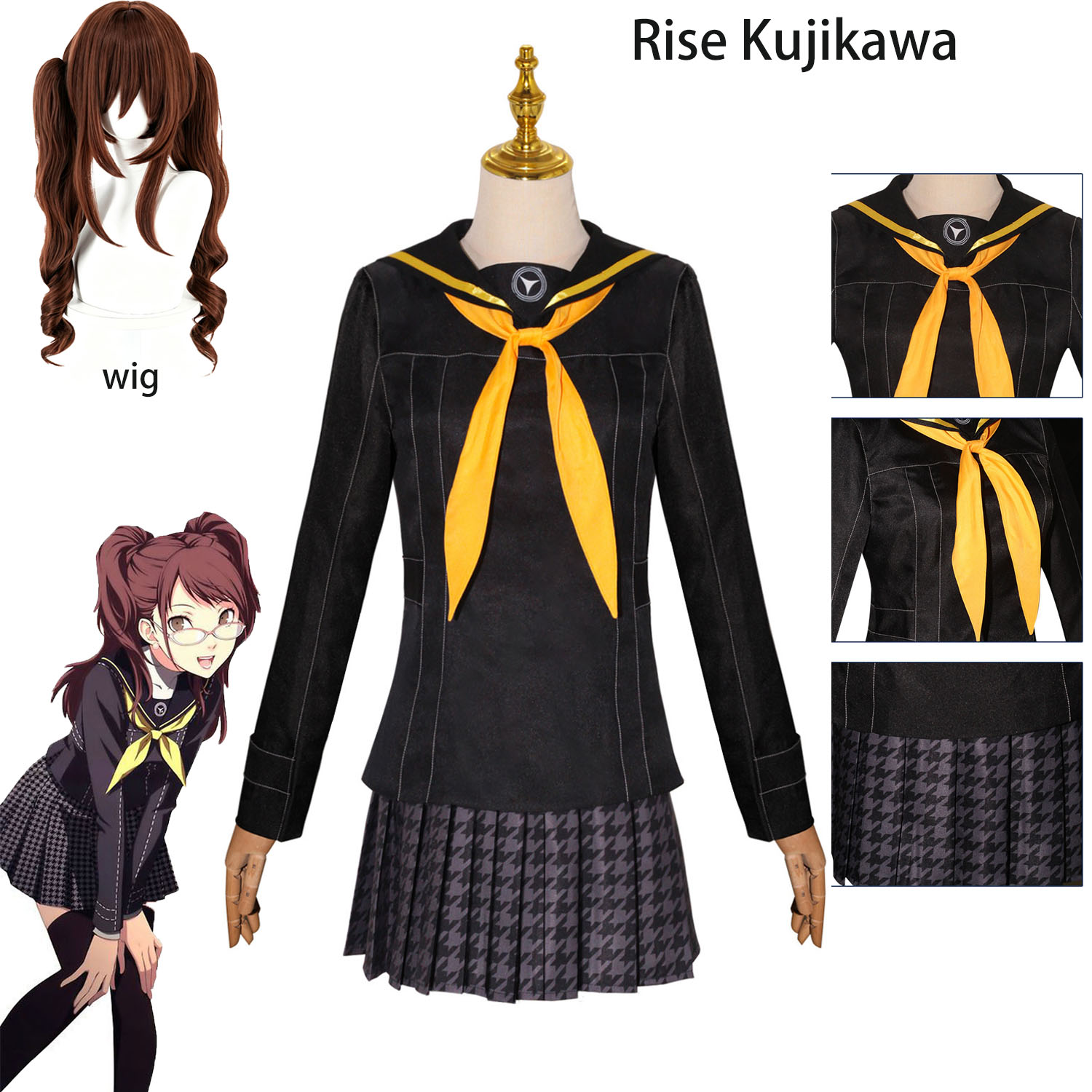 Cosplay Duo Anime - เกมเพอร์โซน่า 4 โกลเด้น ไรส์ คุจิกาวะ คอส