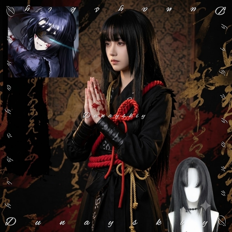 Anime Cosplay Thick - ซามูไรพร้อมสายสะพายเชือกสีแดงหนา ชุดคอสเพลย์นักดาบ Limbus Company โบราณ ฮง