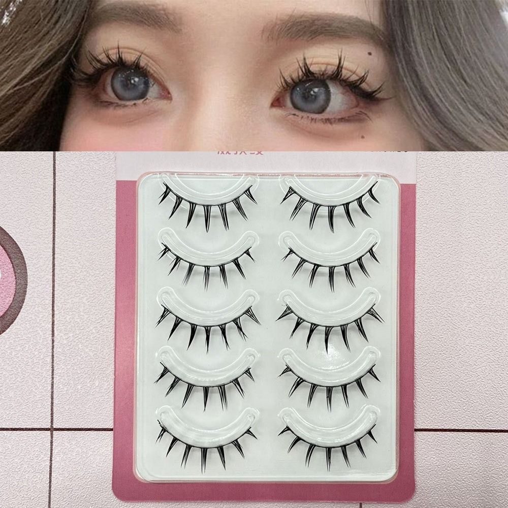 Faux Mink ขนตาปลอม 5 คู่แพ็ค D - Anime Cosplay Thick บทวิจารณ์และราคา