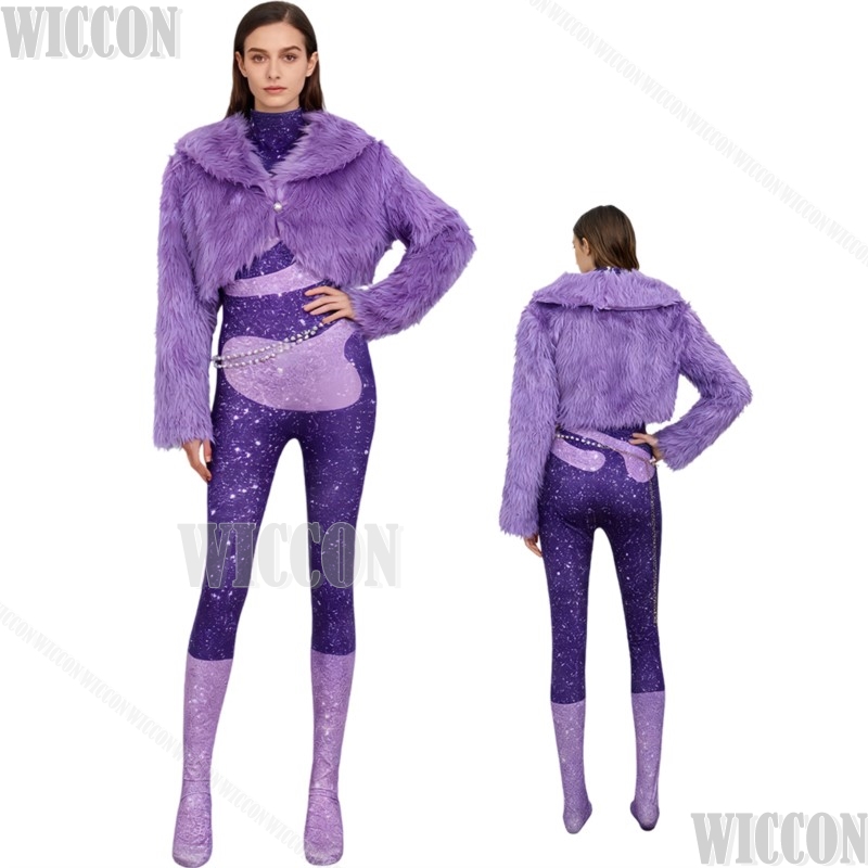 ชุดเต้นรำสีม่วง ขนฟู สำหรับคอส - Anime Cosplay Dance บทวิจารณ์และราคา
