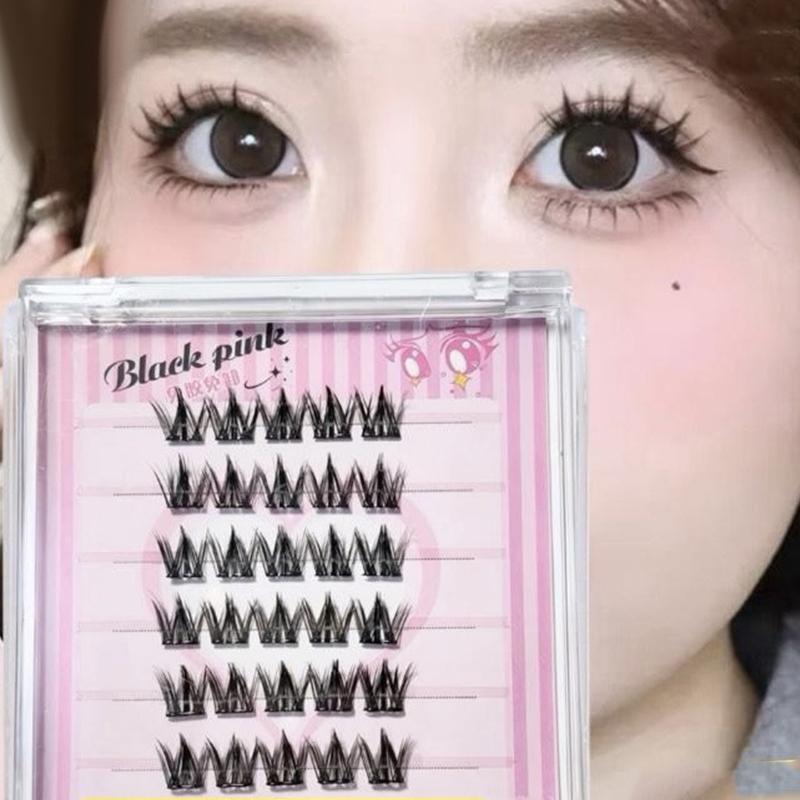 ขนตาปลอมแบบแบ่งส่วน 6 แถว สไตล - Anime Cosplay Thick บทวิจารณ์และราคา